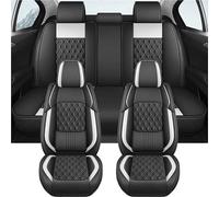 Housses Sièges Housses De Sièges Auto Diamond Summer Respirantes En Cuir PU Pour BMW Série 1 E87 Ensemble Complet D'accessoires Intérieure(BLANC)