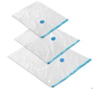 Housses sous-vide - TECTAKE - Lot de 20 housses rangement sous vide pour vêtements avec fermeture pression 3 tailles - Transparent