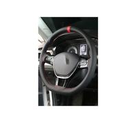 Housses Volant Housse Volant Universelle Faite À La Main Respirante Et Antidérapante Pour Volant Voiture 37 À 39 Cm(Black-Red-thead)