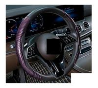 Housses Volant Voiture Housse de Volant Voiture en Fiber Carbone et 2/3 pièces 1K Micro PU PVC rehausseur Roue antidérapant Universel