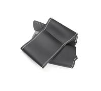 Housses Volant Voiture Housse Protection Pour Volant Voiture Pour Crafter 2006-2016 Poignée Antidérapante Cousue Main(White line)