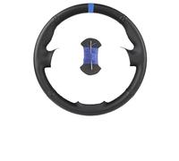 Housses Volant Voiture pour Ford pour Focus RS St pour St-Line 2015-2018 pour Kuga pour Ecosport Housse De Volant Voiture Gris Foncé Cuir Suédé Souple(B-Blue thead)