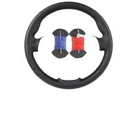 Housses Volant Voiture pour Ford pour Focus RS St pour St-Line 2015-2018 pour Kuga pour Ecosport Housse De Volant Voiture Gris Foncé Cuir Suédé Souple(A-Red-Blue thead)