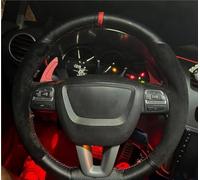 Housses Volant Voiture pour Seat pour Alhambra pour Toledo pour Leon pour Altea pour pour Cupra Couverture de Volant Voiture Tresse en PU