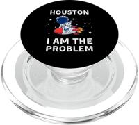Houston I Am The Problem Funny Astronaute Rocket Space PopSockets PopGrip pour MagSafe