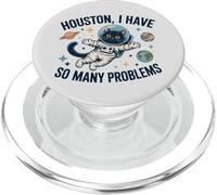 Houston I Have So Many Problems Astronaute chat drôle PopSockets PopGrip pour MagSafe