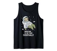 Houston I'll Get There Eventually Sloth Astronaute Débardeur