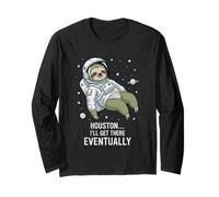 Houston I'll Get There Eventually Sloth Astronaute Manche Longue