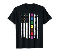 Houston Texas LGBTQ Gay Pride Flag Rainbow T-Shirt