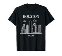 Houston Texas Minimalist City Skyline Travel Souvenir T-Shirt