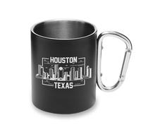 Houston Texas United States Tasse en métal avec poignée mousqueton