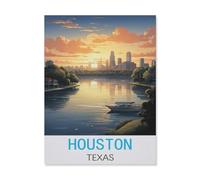 Houston Texas，Wood Jigsaw Puzzle 1500 Pieces Adult Toys Decompression Game（57x87cm）-FK78