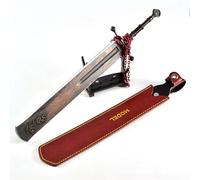 Housunzi Elden Executioner's Maquette, 30 cm Tout métal Collection de Jeux Accessoire de Jeu Décoration de Bureau Meilleurs Cadeaux pour Joueurs avec présentoir (Rouge Antique)