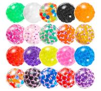 HOUT 20 pièces de Balle Anti-Stress et Boule à thé sensorielle pour Enfant - Jouet Fidget Squeeze, Billes rebondissantes et Slime, Jouet à soulagement du Stress pour Enfants Adultes