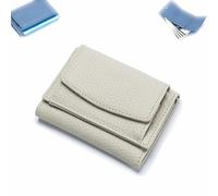 Houtangduty Mini Wallet,2025 New Leather Rfid Blocking Card,Holder Organizer Pocket Mini Wallet Folding,Compact Trifold Mini Pocket Wallet with Cash Slot and Card,for Daily or Travel (White)