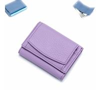 Houtangduty Mini Wallet,2025 New Leather Rfid Blocking Card,Holder Organizer Pocket Mini Wallet Folding,Compact Trifold Mini Pocket Wallet with Cash Slot and Card,for Daily or Travel (Purple)
