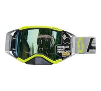 Houvou Lunette Moto Cross, Masque Moto MotocrossLunettes, Coupe-Vent Anti-Buée Anti-Uv Lunettes de Cyclisme pour Cyclisme, Ski, Escalade(Yellow frame mercury edge clip gold)