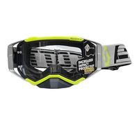 Houvou Lunette Moto Cross, Masque Moto MotocrossLunettes, Coupe-Vent Anti-Buée Anti-Uv Lunettes de Cyclisme pour Cyclisme, Ski, Escalade(Yellow frame silver edge gold sheet)