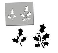 Houx de Noël Pochoir | Art Artisanat Pochoir - Décoration & Peinture Outil de Bricolage - Réutilisable - Peinture Murs, Tissu, Meubles - semi transparent pochoir, L/See Images