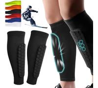 HOUXIANDOU Protège-Tibias Achilles, Shinbang Protector 2.0 - Protège-Tibias Shindefender, Protège-Tibias De Ski Shinbang, Shinbang Protector Ski, Shin Defender Protège-Tibias (Noir,XL)