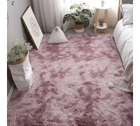 HOUXINZ Tapis de Salon 100 x 350 cm Poil Long Tapis Shaggy Long Poil Lavable Antidérapant pour Chambre à Coucher, Couloir et Salon, Rose Pourpre
