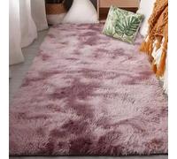HOUXINZ Tapis de Sol 100 x 280 cm Poil Long Doux Tapis de Salon Moderne à Poils Longs Facile à Nettoyer pour Décoration de Salon, Chambre à Coucher, Chambre d'enfant, Rose Pourpre