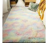HOUXINZ Tapis de Sol 250 x 390 cm Poil Long Doux Tapis de Salon Moderne à Poils Longs Facile à Nettoyer pour Décoration de Salon, Chambre à Coucher, Chambre d'enfant, Multicolore