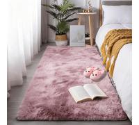 HOUXINZ Tapis Salon Shaggy 100 x 180 cm Antidérapant Shaggy Intérieur Chambre d'enfant Style Moderne pour Chambre à Coucher, Salon, Crèche, Rose Pourpre