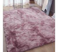 HOUXINZ Tapis Salon Shaggy 100 x 270 cm Poil Long Doux Tapis Moelleux Carpette Moderne Design Chambre Bébé Pépinière Dortoir, Rose Pourpre