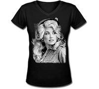HOUYAN Dolly Parton Summer Fashion Round Neck Looset T T-Shirts à Manches Courtes(X-Large)