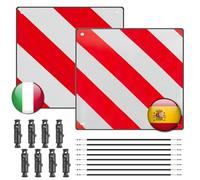 HOVCEH 2 en 1 Panneau Signalisation Porte Velo, 50 x 50 cm Réflecteur De Signalisation, Panneau Avertissement Porte-Vélos pour Caravanes, Camping-Cars, Voitures Porte Velo Voiture, Remorque Arrière