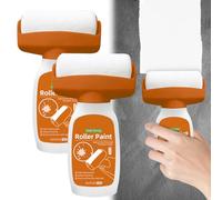 HOVCEH 2 Pièces Peinture de Retouche Mur, Peinture au Rouleau de Réparation Murale, Brosse à Rouleau, Rouleau Retouche Peinture Blanc Mur avec Pâte de Réparation Murale