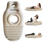 HOVCEH Cousin de Grossesse pour Dormir, Matelas Gonflable pour Femme Enceinte avec Trou, Pregnancy Pillow en PVC Floqué épaississant pour S'allonger