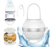 HOVCEH Filtre à Boule de Baignoire, 8 Étapes Filtre à Eau de Baignoire, Filtre de Baignoire pour Bébés et Adultes, Pour une Peau Plus Douce et Plus Lisse - Sans BPA - 2 500 Gallons de Filtration