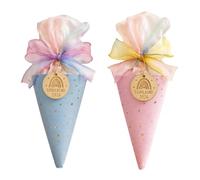 HOVCEH Lot de 2 sacs d'école pour frères et sœurs - 30 cm - Petits sacs d'école vierges pour la rentrée des classes - Avec ruban et plaque en bois - Sac à sucre, sac pour frères et sœurs