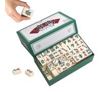 HOVCEH Mini Mahjong, Portable Jeu de Mahjong avec 144 Tuiles, Traditionnel Mah-Jong Chinois, Mah-Jong Kit pour la Famille, Le Voyage et la Table