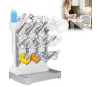 HOVCEH Seche Biberon Bebe, Arbre a Biberon avec égouttoir, Grand Egouttoir Biberons Bebe pour L'égouttage, Baby Bottle Drying Rack pour Tétines, Gobelets, Accessoires