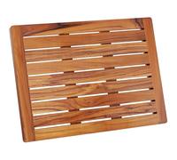 Hovea - Caillebotis de Douche 61 x 45 cm - en Bois de Teck - Résistant à l’Humidité, Anti-Moisissures - Tapis de Salle de Bain Rectangulaire - Intérieur, Extérieur - Antidérapant - CB6145