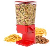 Hovea - Distributeur de Céréales & Croquettes Rouge - Capacité 5L - pour Muesli, Pâtes, Aliments Secs - Distributeur Croquettes Chien & Chat - Cuisine, Petit-Déjeuner - CR502