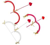 HoveeLuty Arc et flèche Cupidon, Ensemble Arc et flèche Cupidon, 45 cm, Forme cœur, Mignon, Saint-Valentin, nœud, Costume pour Cosplay, Photographie de Noël, Costume Blanc, d