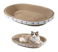 HoveeLuty Cat Scratching Board Carte Round Carte Cat Scratteur Us Résistant Papier ondulé Scratcher 16.9x10.2x3.5 Small Couch Protector Scratchers for Indoor Couch Protector