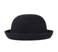 HoveeLuty Chapeau Melon pour Enfants, Chapeau Haut de Forme Rond Tendance avec Bord roulé, Fedora en Feutre Unisexe Facile à Assortir pour Un Usage Quotidien, Un Banquet, des Photos. m