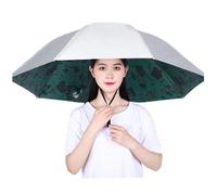 HoveeLuty Chapeau parapluie pliable mains libres, protection UV, pour hommes et femmes, imperméable, taille réglable, 3 plis, pour la pêche, le camping et le jardinage
