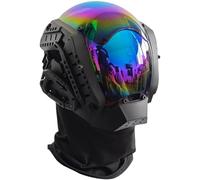 HoveeLuty Cool Masks Punk Futuriste Cosplay Casque Mécanique Sci-FI Gear Halloween Masque pour Cosplay Party Festival de Musique Futuriste Masque Casque Cyber