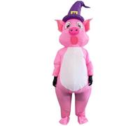 HoveeLuty Costume d'animal Gonflable Cochon Gonflable Complet drôle Costume d'halloween pour Les Vacances de fête de Cosplay, Taille Unique Cochon
