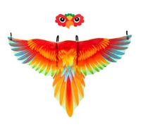 HoveeLuty Costume de Perroquet pour Enfants, Joli Costume d'oiseau Vibrant de Dessin animé avec Sangle Port, Perroquet Respirant et Anti-Chute pour Halloween, fête, Accessoire scène, costu