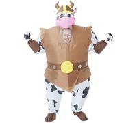 HoveeLuty Costume De Vache Gonflable Drôle pour Adulte, Costume De Vache Gonflable pour Halloween, Festival, Fête, Cosplay, Taille Adulte, Costumes d'halloween