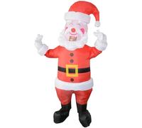 HoveeLuty Costume Gonflable de Père Noël, Costume Gonflable de Père Noël en Polyester 190T Combinaison avec Ventilateur pour fête Cosplay, sans Batterie No