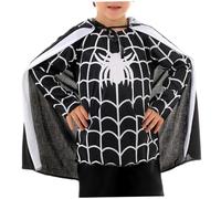 HoveeLuty Costumes d'halloween pour Enfants Costume d'araignée Cool avec Cape pour Performance de fête de Cosplay sans Pantalon, Grand Costume 'araignée Costumes 'Halloween ' pour Enfants Co