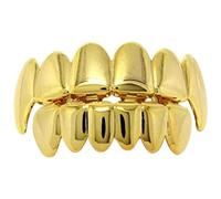 HoveeLuty Dent d'or dent d'or plaqué dent Halloween Hip hop Dents Haut de Gamme de Dents dorées méchants blagues Dents dentaires Caps de Dents de Dents en Bouche